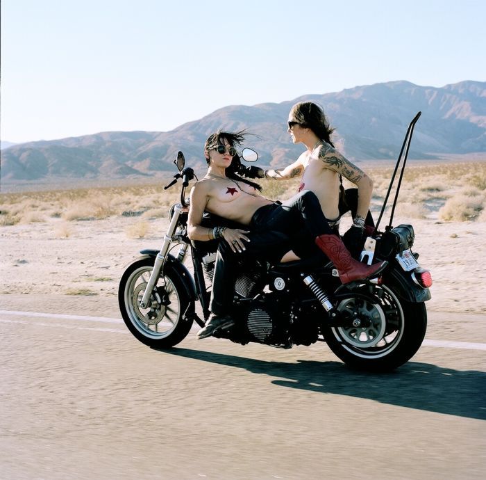 Girls on a motorcycle in Padang