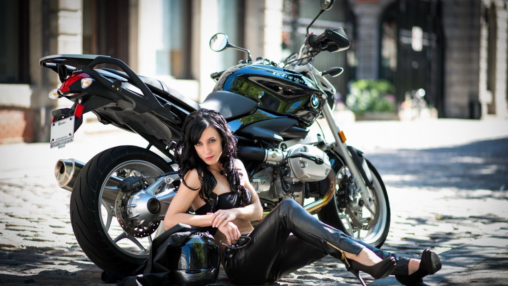 European women on bikes in Padang