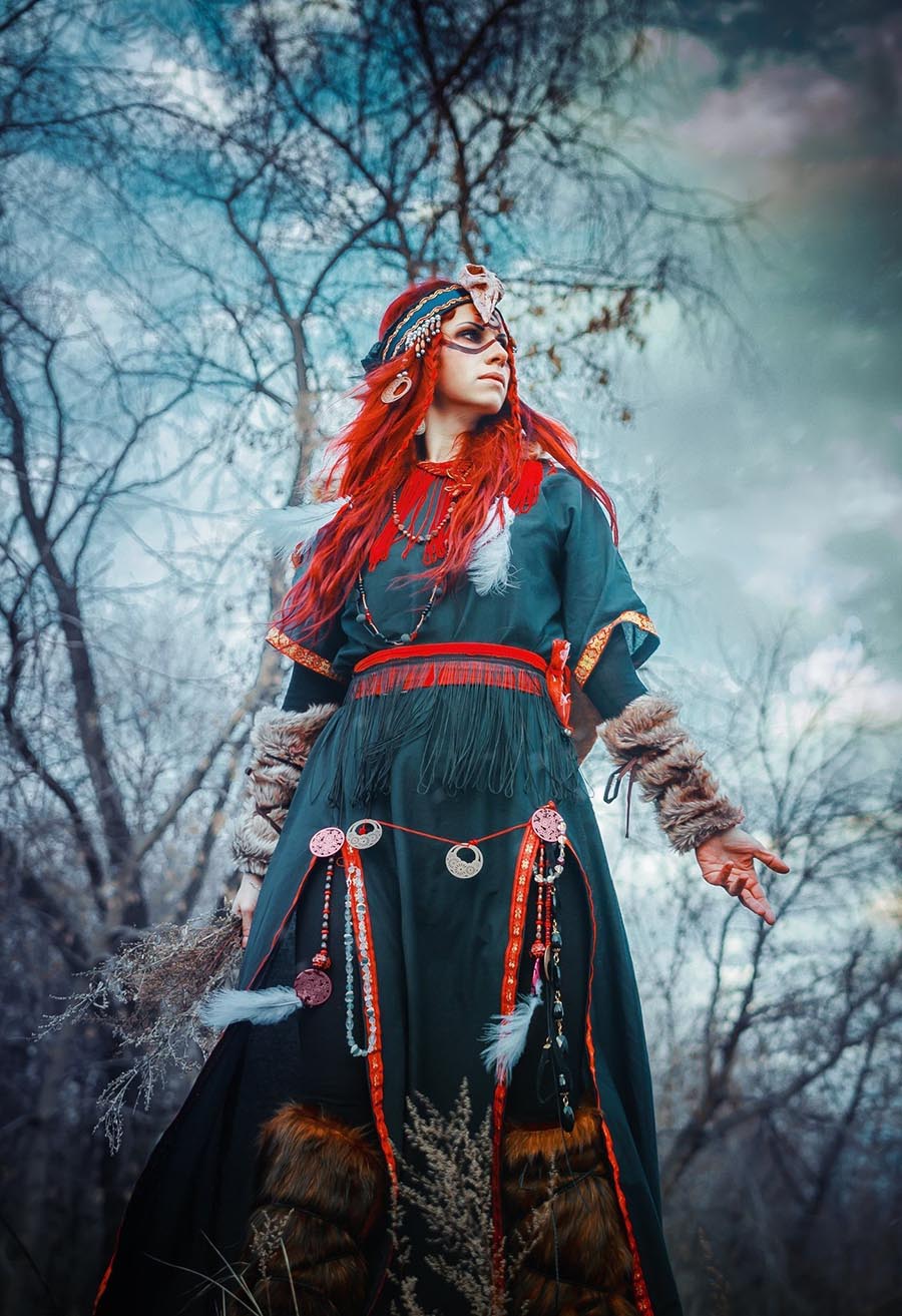 Girls in Slavic costumes underwear in Padang