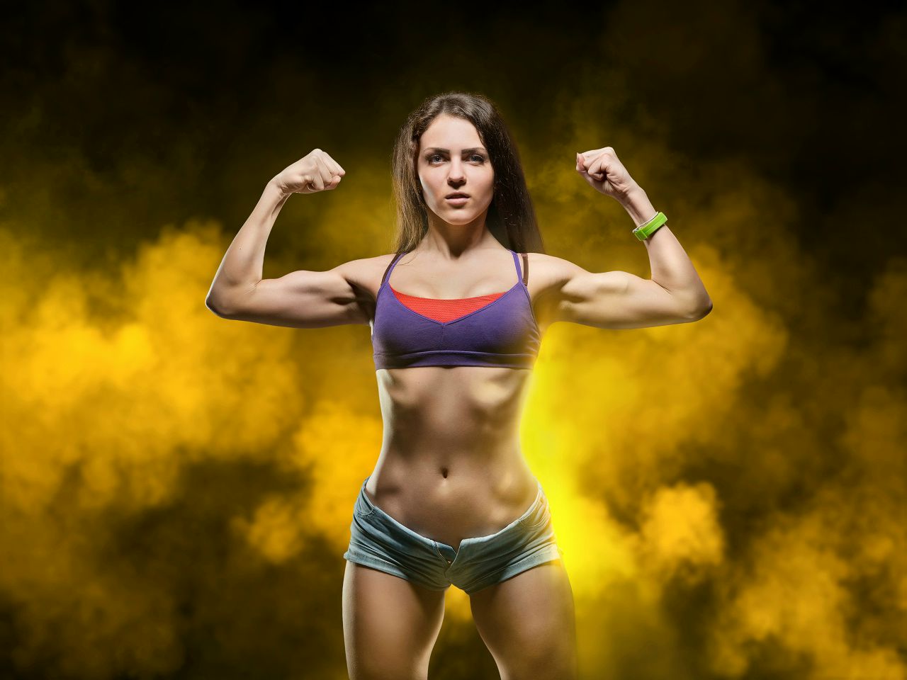 Athletic girls in Padang